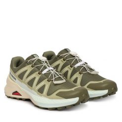 Buty do biegania Salomon. Zielone obuwie sportowe Salomon, bez zapięcia, do biegania, salomon speedcross. Za 469.99 zł.