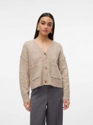 Vero Moda Kardigan w kolorze beżowym rozmiar: XS. Brązowe kardigany Vero Moda, xs, bez wzorów, z wełny. Za 112.45 zł.