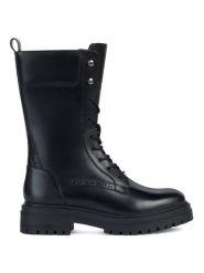 Geox Skórzane kozaki "Iridea" w kolorze czarnym rozmiar: 40. Czarne kozaki Geox, na zimę, bez obcasa, bez zapięcia. Za 431.95 zł.