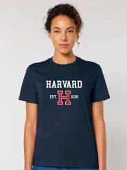 American Universities Koszulka "Harvard EST 1636" w kolorze granatowym rozmiar: L. Niebieskie bluzki American Universities, l, bez wzorów, z bawełny, bez kołnierzyka, bez ramiączek. Za 79.03 zł.