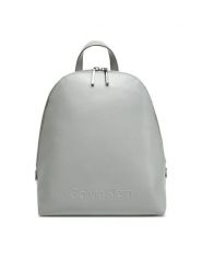 Calvin Klein Plecak Embossed Calvin Round Backpack K60K613185 Szary. Szare plecaki Calvin Klein, bez wzorów, ze skóry. Za 319.99 zł.