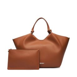 Torebka DKNY. Brązowe torebki klasyczne DKNY, bez wzorów, bez dodatków. Za 739.99 zł.