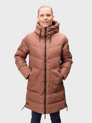 Halti Płaszcz funkcyjny "Linjat" w kolorze jasnobrązowym rozmiar: 36. Brązowe kurtki sportowe HALTI, bez wzorów, bez kaptura. Za 501.95 zł.