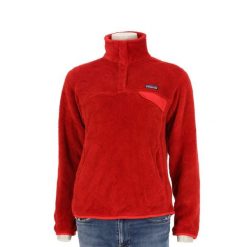 Second life - Patagonia bluza polar damska Snap-T czerwony - Stan bardzo dobry. Czerwone bluzy Patagonia, l, bez wzorów, z materiału, bez kaptura. Za 255.56 zł.