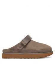 Ugg Klapki W Goldenstar Clog 1138252 Szary. Szare klapki UGG, bez wzorów, ze skóry, bez obcasa. Za 539.99 zł.