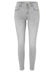 Timezone Dżinsy "Aleena" - Slim fit - w kolorze jasnoszarym rozmiar: W27/L32. Szare jeansy Timezone, l, z aplikacjami. Za 127.65 zł.