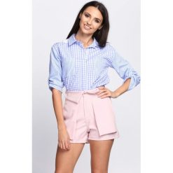 Niebieska Koszula Sitter. Niebieskie koszule Born2be, s, bez wzorów, bez kołnierzyka, bez ramiączek. Za 29.99 zł.