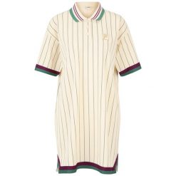 Sukienka polo w paski dla kobiet Fila Lavinia. Brązowe sukienki Fila, s, bez wzorów, eleganckie, bez kołnierzyka, bez ramiączek, sportowe. W wyprzedaży za 282.50 zł.