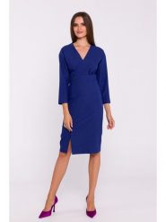 Stylove Sukienka w kolorze granatowym rozmiar: L. Niebieskie sukienki Stylove, na co dzień, l, bez wzorów, bez kołnierzyka, bez ramiączek, midi, proste. Za 206.42 zł.