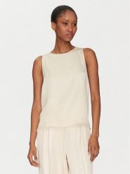 Marella Bluzka Platino 2515161061 Beżowy Regular Fit. Brązowe bluzki Marella, bez wzorów, z wiskozy, bez kołnierzyka, bez ramiączek. Za 349.99 zł.