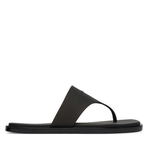 Japonki Calvin Klein. Czarne klapki Calvin Klein, bez wzorów, bez obcasa. Za 167.99 zł.