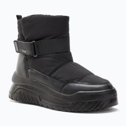 Śniegowce damskie Lee Cooper LCJ-24-47-3141L. Czarne trapery i śniegowce COOPER, z materiału, przed kolano. Za 201.29 zł.