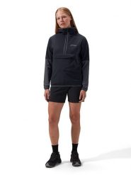 Berghaus Kurtka przeciwwiatrowa "Wandermoor" w kolorze czarno-szarym rozmiar: 38. Czarne kurtki sportowe Berghaus, bez wzorów, bez kaptura, outdoorowe. Za 247.99 zł.