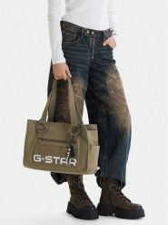 G-Star Raw Torebka CEO-XC8971 Khaki. Brązowe shopper G-Star Raw, bez wzorów, z materiału, bez dodatków. Za 199.99 zł.