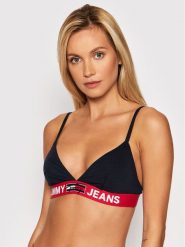 Tommy Jeans Biustonosz braletka UW0UW02721 Granatowy. Niebieskie biustonosze Tommy Jeans, bez wzorów, z bawełny. Za 139.99 zł.