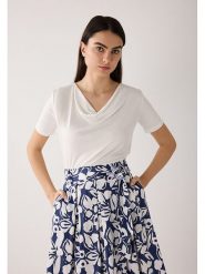 More & More Koszulka w kolorze białym rozmiar: 38. Białe bluzki More & More, bez wzorów, bez kołnierzyka, bez ramiączek. Za 104.99 zł.