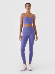 4F Legginsy treningowe z wysokim stanem damskie - granatowe XS. Niebieskie legginsy 4f, s, bez wzorów, z dzianiny, z podwyższonym stanem. W wyprzedaży za 69.99 zł.