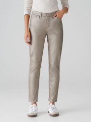 OPUS Dżinsy - Slim fit - w kolorze szarobrązowym rozmiar: 40/L28. Brązowe jeansy Opus, l, z aplikacjami. Za 214.19 zł.