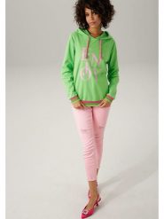 Aniston Bluza w kolorze zielonym rozmiar: 42. Zielone bluzy Aniston, bez wzorów, z bawełny, z kapturem. Za 83.42 zł.
