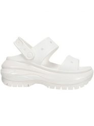 Crocs Sandały "Mega Crush" w kolorze białym na koturnie rozmiar: 41/42. Białe sandały Crocs, bez wzorów, bez obcasa, na koturnie, bez zapięcia. Za 127.05 zł.