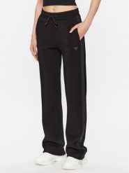 Guess Spodnie dresowe V3RB21 K7UW2 Czarny Regular Fit. Czarne spodnie dresowe Guess, xl, z aplikacjami, z dresówki. Za 229.99 zł.