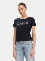Gaudi T-Shirt 511BD64021 Granatowy Regular Fit. Niebieskie t-shirty Gaudi, s, bez wzorów, z bawełny, bez kołnierzyka, bez ramiączek. Za 219.99 zł.