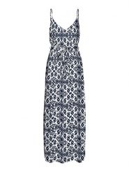 Vero Moda Sukienka w kolorze biało-granatowym rozmiar: L. Białe sukienki Vero Moda, l, bez wzorów, z tkaniny, bez kołnierzyka, bez ramiączek, maxi. Za 114.44 zł.