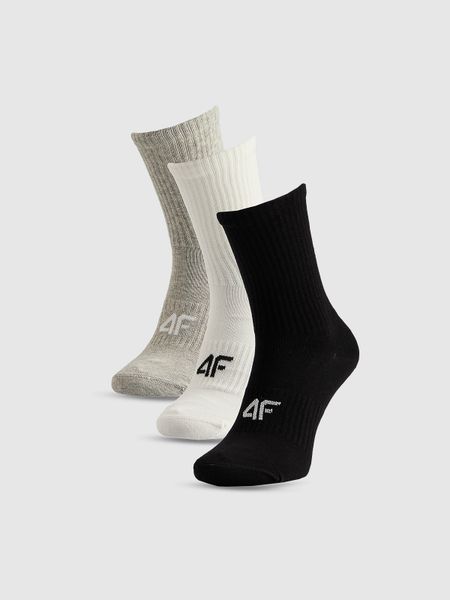 4F Skarpetki długie (3-pack) damskie - multikolor 39-42. Skarpety 4f, bez wzorów, z bawełny. W wyprzedaży za 49.99 zł.