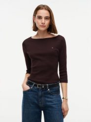 Tommy Hilfiger Koszula Kobiety Bawełna brązowy, S. Brązowe koszule TOMMY HILFIGER, s, bez wzorów, z bawełny, bez kołnierzyka, bez ramiączek. Za 249.95 zł.