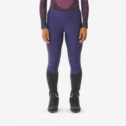 Legginsy do narciarstwa biegowego damskie Inovik 500. Czarne legginsy WED'ZE, s, bez wzorów, z elastanu. Za 149.99 zł.