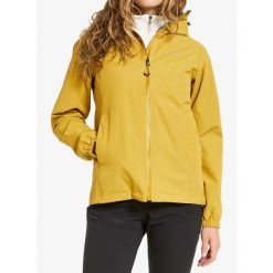Kurtka przeciwdeszczowa damska Didriksons Varja JKT 2. Żółte kurtki sportowe Didriksons, bez wzorów, bez kaptura. Za 505.99 zł.