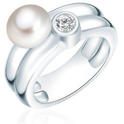 Valero Pearls Pierścionek Srebro wysokiej próby Srebrny Pierścionki 1 ct Damski. Szare pierścionki Valero Pearls, z cyrkonią, srebrne. Za 279.99 zł.