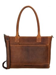 HIDE & STITCHES Skórzana torebka "Japura" w kolorze jasnobrązowym - 31 x 24 x 8 cm rozmiar: onesize. Brązowe torby na ramię HIDE & STITCHES, bez wzorów, z materiału, na ramię, bez dodatków. Za 260.99 zł.