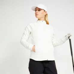 Kurtka do golfa damska Inesis CW500 ciepła. Białe golfy INESIS, l, bez wzorów, z elastanu, bez ramiączek. Za 229.99 zł.