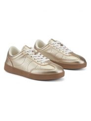 Inselhauptstadt Sneakersy w kolorze złotym rozmiar: 41. Żółte trampki Inselhauptstadt, bez wzorów, bez zapięcia. Za 61.60 zł.