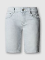 Pepe Jeans Bermudy dżinsowe "Poppy" w kolorze błękitnym rozmiar: W28. Niebieskie szorty Pepe Jeans, z aplikacjami, z jeansu, klasyczne, z podwyższonym stanem. Za 173.99 zł.