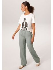 Aniston Spodnie w kolorze szarym rozmiar: 40. Szare spodnie materiałowe Aniston, bez wzorów, z materiału, z podwyższonym stanem. Za 173.99 zł.