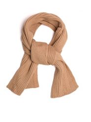 Be Wear Szalik w kolorze jasnobrązowym - (D)160 x (S)32 cm rozmiar: onesize. Brązowe szaliki Be Wear, bez wzorów, z materiału. Za 66.00 zł.