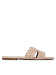 JENNY Klapki R25SS00543 Beżowy. Brązowe klapki Jenny, bez wzorów, z materiału, bez obcasa. Za 89.99 zł.