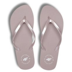 Japonki damskie 4F 4FMM00FFLIF018. Szare klapki 4f, bez wzorów, z gumy, bez obcasa. Za 64.99 zł.