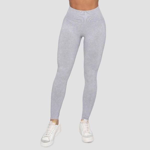 Legginsy damskie fitness bezszwowe Lift. Szare legginsy GYMBEAM, l, bez wzorów, z elastanu, do biegania. Za 88.99 zł.