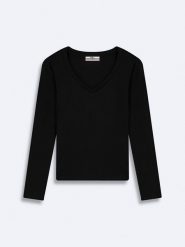LTB Sweter w kolorze czarnym rozmiar: M. Czarne swetry LTB, m, bez wzorów, prążkowane, bez ramiączek. Za 57.20 zł.