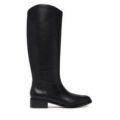 Kozaki LAUREN RALPH LAUREN. Czarne kozaki Lauren Ralph Lauren, bez obcasa, na płaskiej podeszwie, bez zapięcia. Za 1,599.00 zł.
