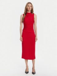 Rinascimento Sukienka koktajlowa CFC0125010003 Czerwony Slim Fit. Czerwone sukienki Rinascimento, l, bez wzorów, z syntetyku, wizytowe, bez kołnierzyka, bez ramiączek. Za 619.99 zł.