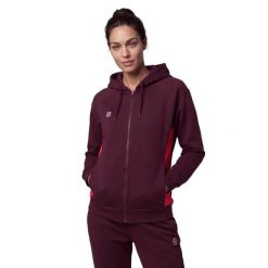 Damska rozpinana bluza z kapturem Siroko Fullzip Hoodie Burgundy/Red W. Czerwone bluzy SIROKO, m, bez wzorów, z materiału, z kapturem. Za 301.00 zł.