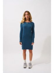 AUTHENTIC CASHMERE Kaszmirowa sukienka "Armet" w kolorze niebieskim rozmiar: L. Niebieskie sukienki AUTHENTIC CASHMERE, l, bez wzorów, z kaszmiru, bez kołnierzyka, bez ramiączek, mini. Za 372.47 zł.