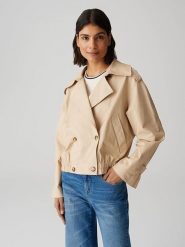 OPUS Kurtka przejściowa w kolorze beżowym rozmiar: 38. Brązowe kurtki Opus, bez wzorów, prążkowane, bez kaptura. Za 260.99 zł.