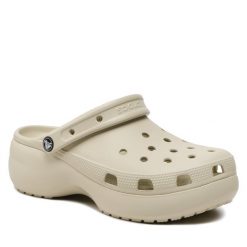 Klapki Crocs. Brązowe klapki Crocs, bez wzorów, bez obcasa. Za 189.99 zł.