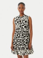 LOLA CASADEMUNT Sukienka letnia LS2616040 Czarny Regular Fit. Czarne sukienki LOLA CASADEMUNT, na lato, s, bez wzorów, z bawełny, bez kołnierzyka, bez ramiączek. Za 417.99 zł.