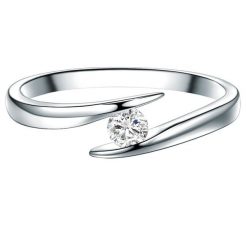 Trilani Srebrny pierścionek srebro wysokiej próby Topaz srebrny Pierścionki 1 ct Damski. Szare pierścionki Trilani, z topazem, srebrne. Za 199.99 zł.